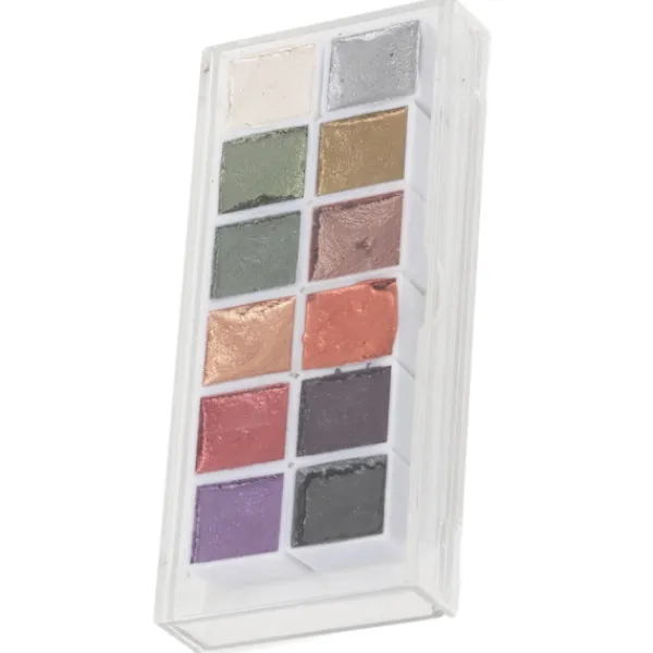 12 Akvarellfärger Set Retro Metall Portabel Hög Pigment Konstmaterial för Studenter Vuxna Konstnärer> Smink