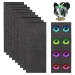 10 Ark Fursuit Ögon Mesh Vattentätt Utskrivbart Pvc Ögon Mesh Ark För Furry Cosplay Rekvisita Fursuits Hantverkstillverkning Vit> Tillbehör