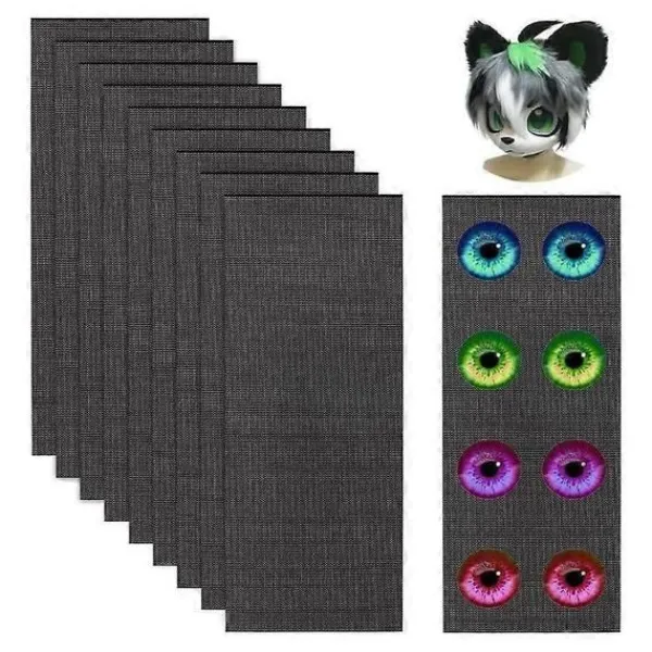 10 Ark Fursuit Ögon Mesh Vattentätt Utskrivbart Pvc Ögon Mesh Ark För Furry Cosplay Rekvisita Fursuits Hantverkstillverkning Vit> Tillbehör