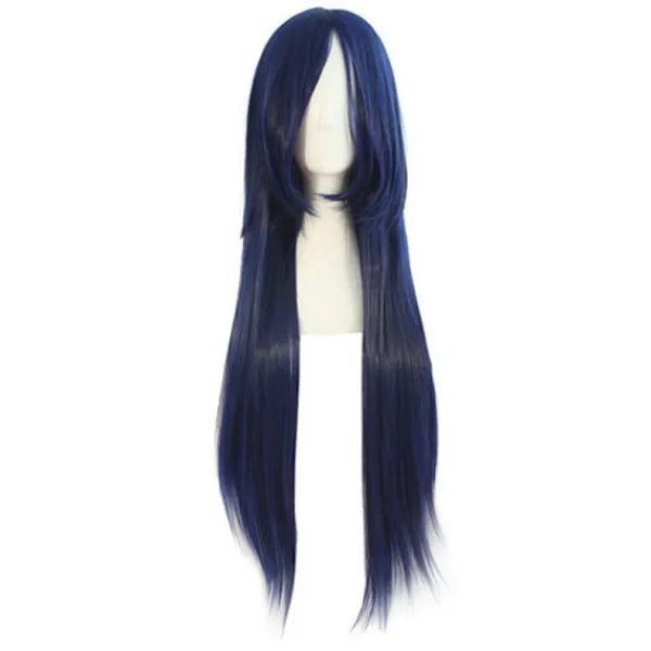 32" 80cm Lång Rak Anime Kostym Cosplay Peruk Fest Peruk (Mörk> Peruker