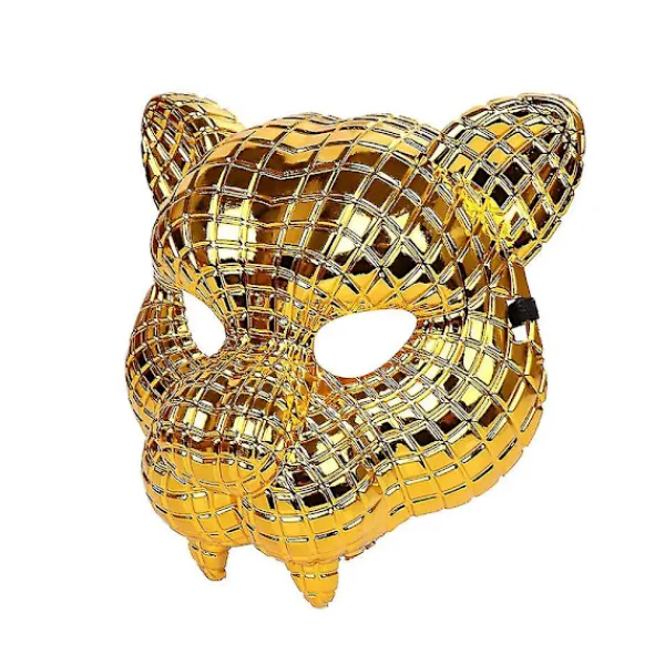 FJORD 20 cm VIP Kund Gäst Chef Mask Gyllene Leopard Halloween Tiger Vuxen Party Rekvisita kompatibel med Man Cosplay> Masker