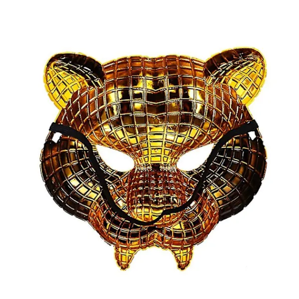 FJORD 20 cm VIP Kund Gäst Chef Mask Gyllene Leopard Halloween Tiger Vuxen Party Rekvisita kompatibel med Man Cosplay> Masker