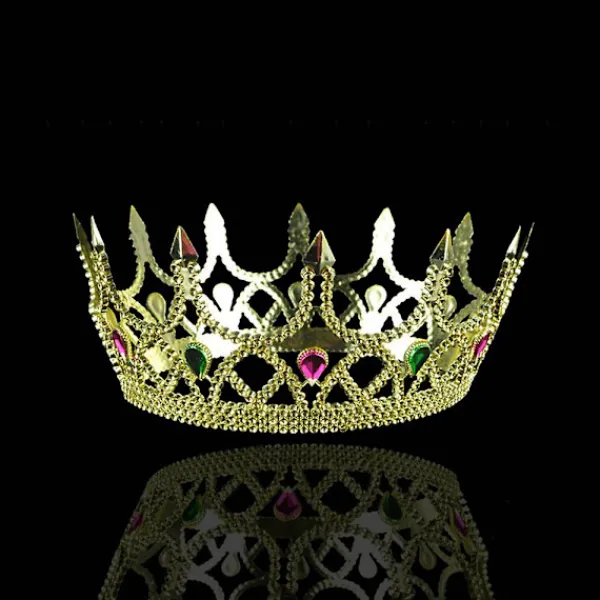 4 delar Royal King Plast Crown Queen Plast Crown Födelsedagskronor Kostymtillbehör> Huvudbonader