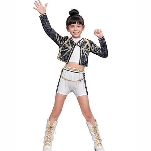 2025 Demon Hunter K-Pop Kostym | Halloween Outfit Kvinnor Barn Cosplay Ankelring -FF- 140cm> Tillbehör