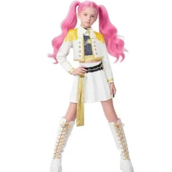 2025 Demon Hunter K-Pop Kostym | Halloween Kostym för Kvinnor och Barn Cosplay Fotlänk Kvinnor med Tryck 120cm Fotlänk Ankelring 120cm> Dräkter