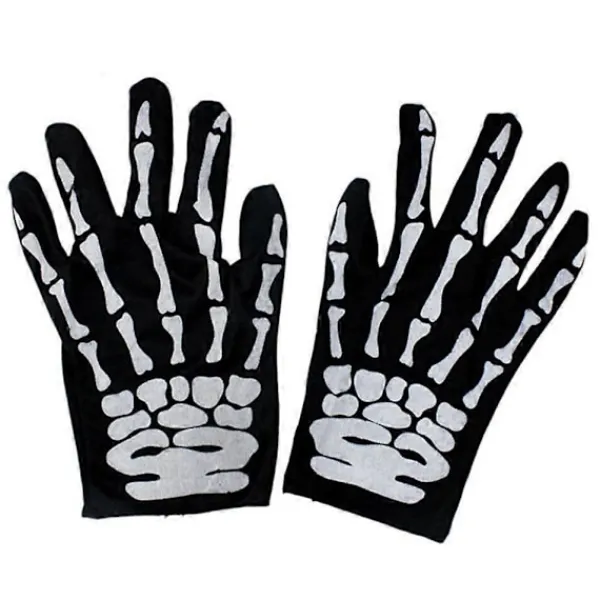 2025 Ett par Halloweenhandskar Läskiga Skalle Finger Spöke Tasshandskar Vuxenhandskar Unisex Halloween Påsk Spökfestival Rekvisita> Tillbehör