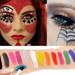 15 färger ansikts- och kroppsmålning Make Up Tool Set Halloween> Smink