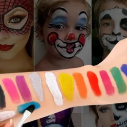 15 färger ansikts- och kroppsmålning Make Up Tool Set Halloween><noscript><img width=