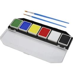 6 Färgers Ansikts- och Kroppsfärgset Vattenlöslig Säker Högpigmenterad Halloween Makeup 60g><noscript><img width=
