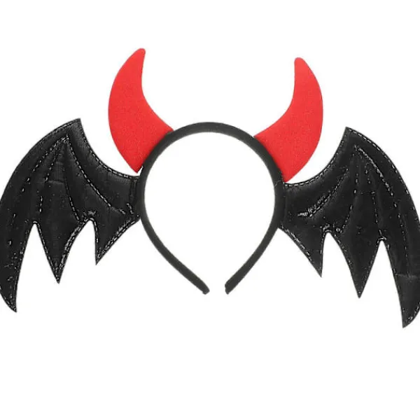 2025 Halloween Hårband Halloween Fladdermus Horn Hårband Cosplay Fladdermus Hårband Fladdermus Vinge Cosplay Hårband Svart Black> Huvudbonader