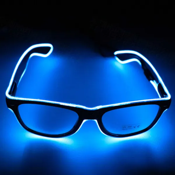 1 Ljus Upp Glasögon, Blå 4 Lägen LED Glasögon EL Tråd Neon Ljus> Tillbehör