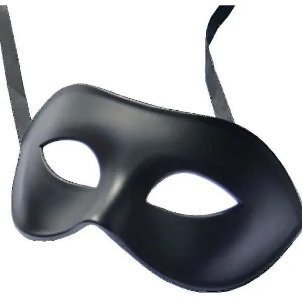 2* Mask, Svart Matt Klassisk Stil Venetiansk Mask, Maskerad, Burlesk Bal Maskerad (Svart One Size)> Masker