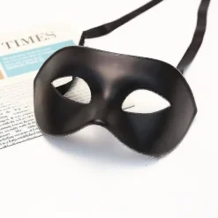 2* Mask, Svart Matt Klassisk Stil Venetiansk Mask, Maskerad, Burlesk Bal Maskerad (Svart One Size)><noscript><img width=