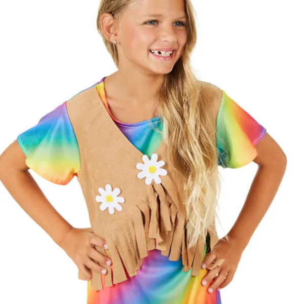 tectake 900202 Maskeraddräkt Hippie Blomsterbarn 128 (7-8y)> Dräkter