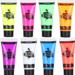 10 ml kropps- och ansiktsfärg med svart ljus, fluorescerande kropps- och ansiktsfärg><noscript><img width=