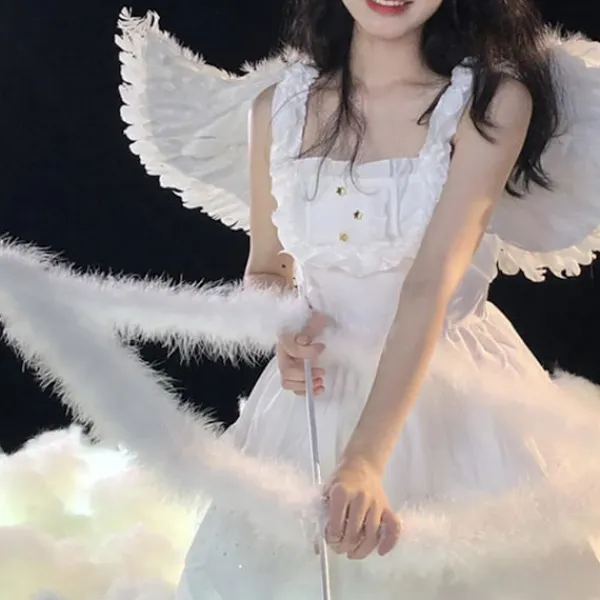 LAIQIANKUI 100% New-angel Wings, Light Up Angel Wings och Halo med LED-ljus 65*35cm> Tillbehör
