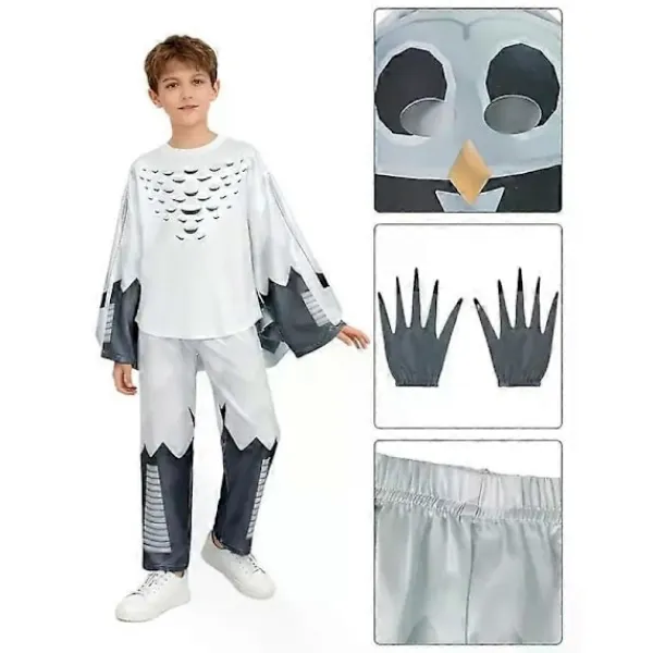 2025 99-nätters i skogen hjortdräkt uggla skog cosplay kostym halloween djur topp byxor mask handske cosplay kostym 150> Dräkter