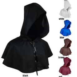 100% Ny, Medeltida Kolthatt Halloween Cosplay Huva Unisex Medeltida Kolt Hattvit(blå)><noscript><img width=