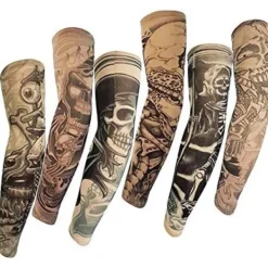 8 Pack Fake Temporary Tattoo Nylon Arm Ärm Sleeve Tatuering> Smink