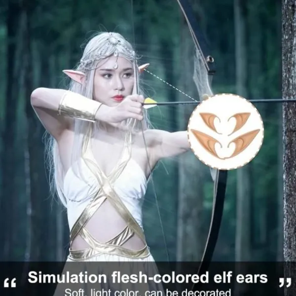 unbranded 2 par alvöron medellång och lång stil för festvampyrmaskerad Anime Dress Up kostym> Tillbehör