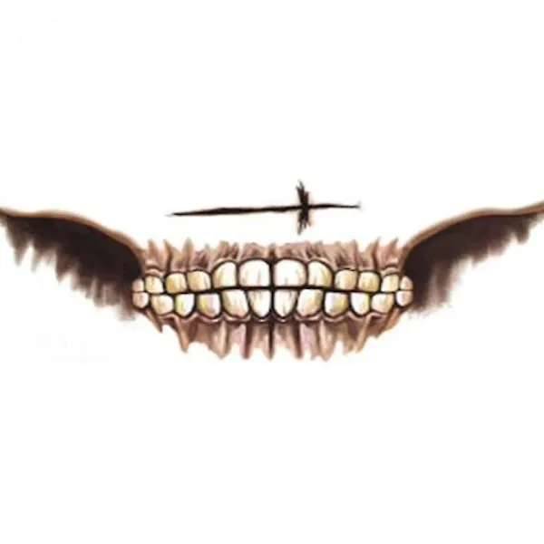 12 Pcs Halloween Graphic Tattoo Sticker Cosplay Joker Mouth Sticker> Smink