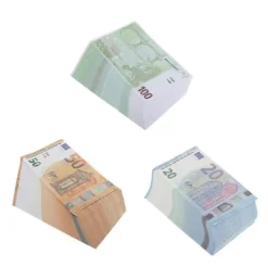 DAO 2023 Prop Pengar, Premium Kvalitet Lekpengar, Paket Om 300 Stycken, Kopia 100/50/20 Euro Db> Tillbehör