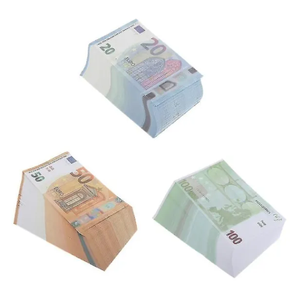 DAO 2023 Prop Pengar, Premium Kvalitet Lekpengar, Paket Om 300 Stycken, Kopia 100/50/20 Euro Db> Tillbehör