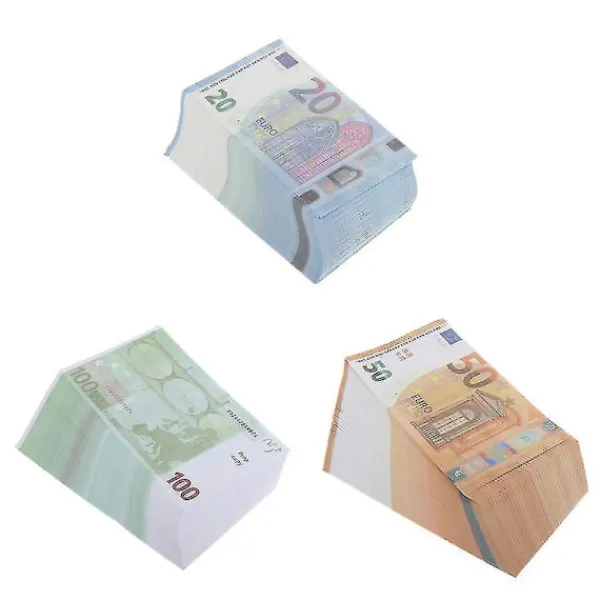 DAO 2023 Prop Pengar, Premium Kvalitet Lekpengar, Paket Om 300 Stycken, Kopia 100/50/20 Euro Db> Tillbehör
