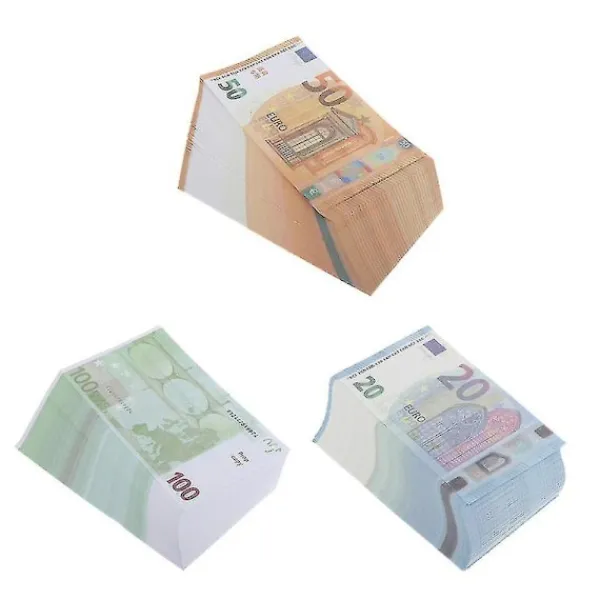 DAO 2023 Prop Pengar, Premium Kvalitet Lekpengar, Paket Om 300 Stycken, Kopia 100/50/20 Euro Db> Tillbehör