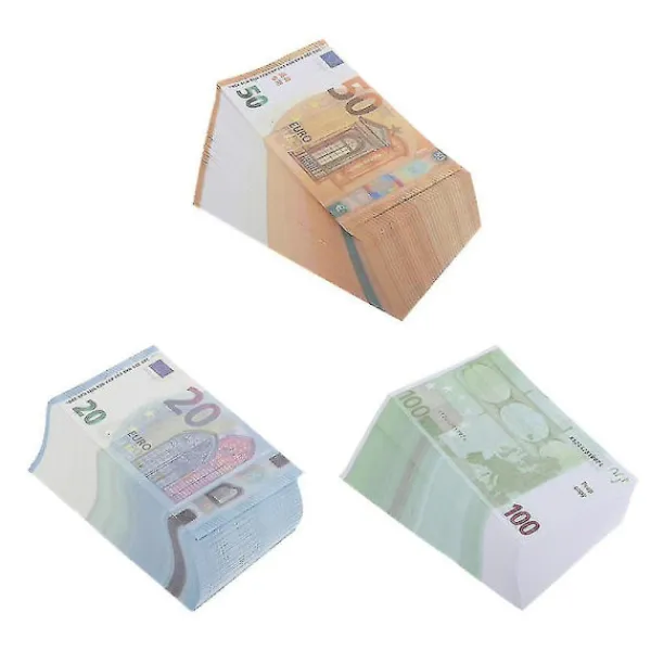 DAO 2023 Prop Pengar, Premium Kvalitet Lekpengar, Paket Om 300 Stycken, Kopia 100/50/20 Euro Db> Tillbehör