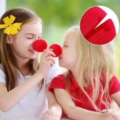 60 Röda Clownnäsor Cosplay Näsor Skumnäsor för Jul Karneval Kostymfest Utklädnad><noscript><img width=