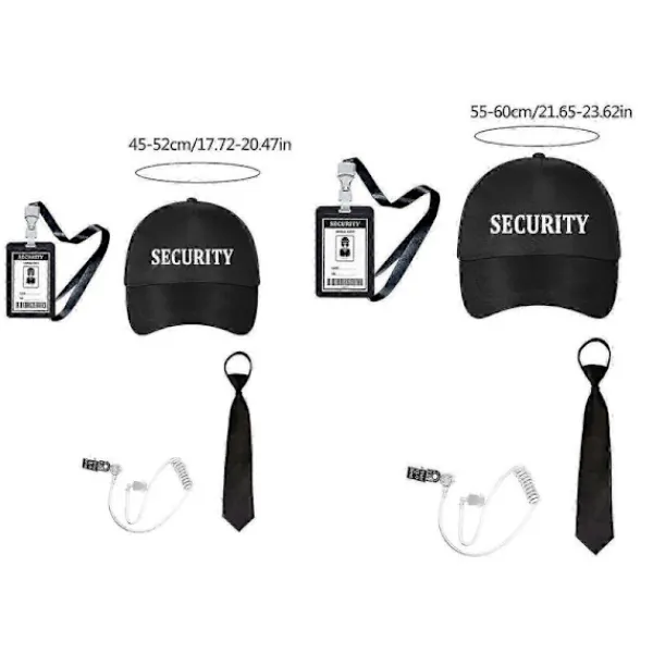 2025 Secret Agent Utklädningskläder inklusive Svarta Glasögon Hörsnäcka Och Halsband Säkerhetsvakt Cosplay Kostym för Barn Vuxen child> Dräkter