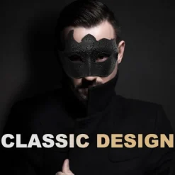 2025 Senaste Modell Par Maskeradmask för Kvinnor Män Glänsande Venetiansk Mask Halloweenmask för Fest Bal Kostym Spetsmasker><noscript><img width=