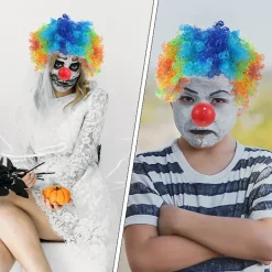 1 Set Clown Kostym Tillbehör Clown Kostym Prop Clown Handskar Clown Näsa Clown Peruk Clown Slips> Tillbehör
