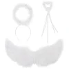 1 Set Ängelvingar Kostym - Halloween och Cosplay Fjäder Vingar Halo för Vuxna och Barnfesttillbehör Dekorera Bröllopsdekoration> Tillbehör