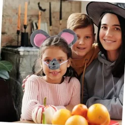 1 Set Råttkostym Huvudbonad Djuröron Hårband Öron Hårband Musöron Hårring Fest Dekorativt Hårband Mus Cosplay Hårband Kvinnor Huvudbonad-FA-><noscript><img width=