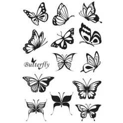 1 set smink ögonmakeup fjärilstämpel transparent stämpel smör><noscript><img width=
