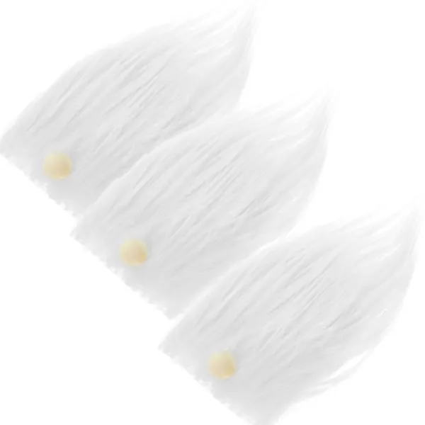 3 Set Tomteskägg Tillbehör Handgjorda Tomte Skägg Förklippta Tomteskägg Fusk Skägg> Tillbehör