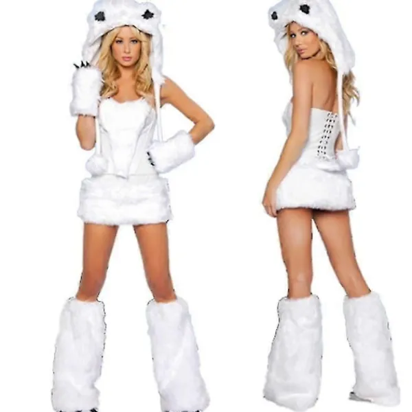 AIZHENCHEN 2025 Sexig Jul Damkostym Cosplay Stor Svans Varg Cosplay Party Maid Frestelse Jultomte Tvådelad Kostym-Perf> Dräkter