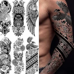 6 Sheets Temporary Tattoos For Men Women Arm> Smink