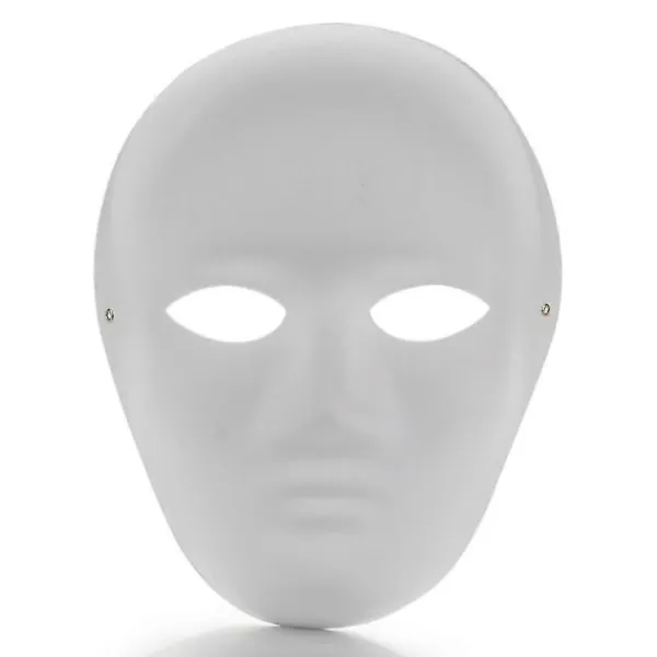 12 st DIY Helmasker, Målningsbar Pappersmask, Vit DIY Mask, Maskeradmask, Mardi Gras Mask, Party Helmasker> Masker