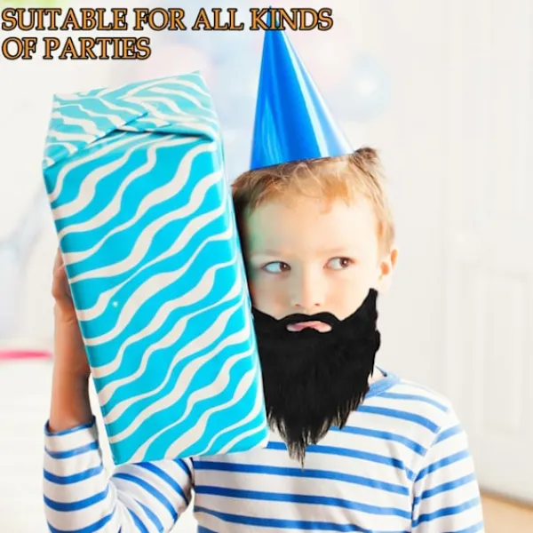 2 st Fake Skägg, Falska Skägg Och Mustascher, Falskt Skägg Justerbart Elastiskt Rep för Fest Cosplay Tillbehör för Festival Party Kostymdekorationer | Fyndiq> Tillbehör