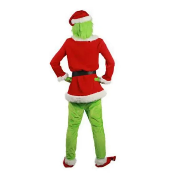 Gåva 7 st Grinchen-dräkt Jul Cosplay Vuxen Jultomtedräkt Set Kläder + Mask Endast Mask M M_max M> Masker