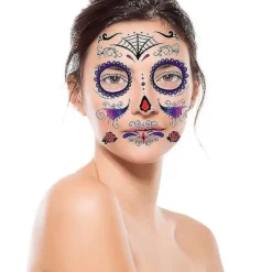 6 st Halloween Ansiktsdekaler Halloween Party Dekal Prop Ansiktsmakeup> Smink