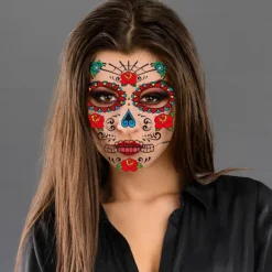 ATELA 4 st Halloween ansiktsklistermärken Halloween festklistermärke Prop Face Make Decal><noscript><img width=