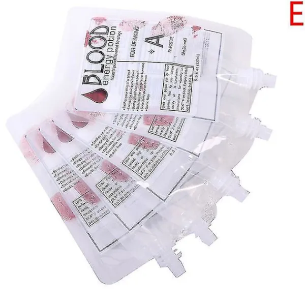 5 st Halloween Blod Dryck Påse 250ml Påsar Juice Påse Vampyr Plasma Dekor Rekvisita> Smink