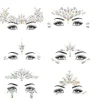 6 st Halloween Noctilucent Face Gems Tattoo Sticker, cosplay> Smink