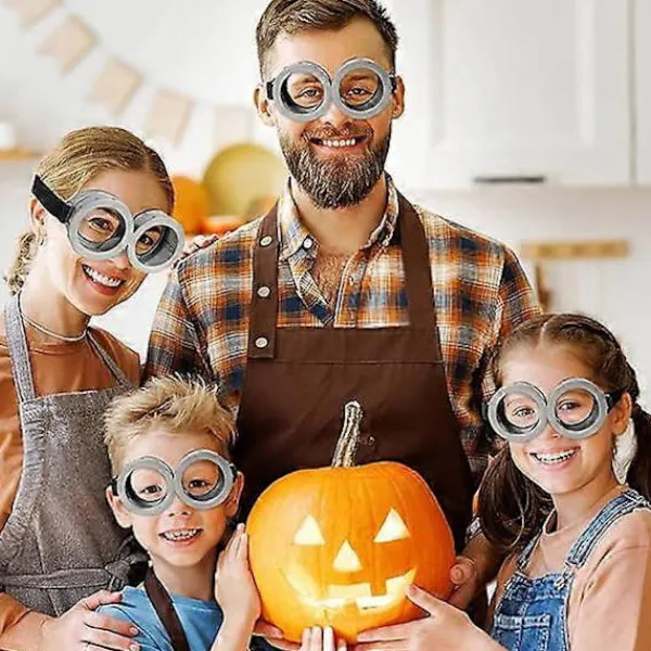 2 st Halloween-glasögon för vuxna och barn, 3D-glasögon, kostymtillbehör, Minion Cosplay, födelsedagsfestset-FA-> Tillbehör