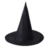 2 st Halloween-hatt Svart Oxfordtyg Trollkarlhatt Sminkkostnad> Huvudbonader