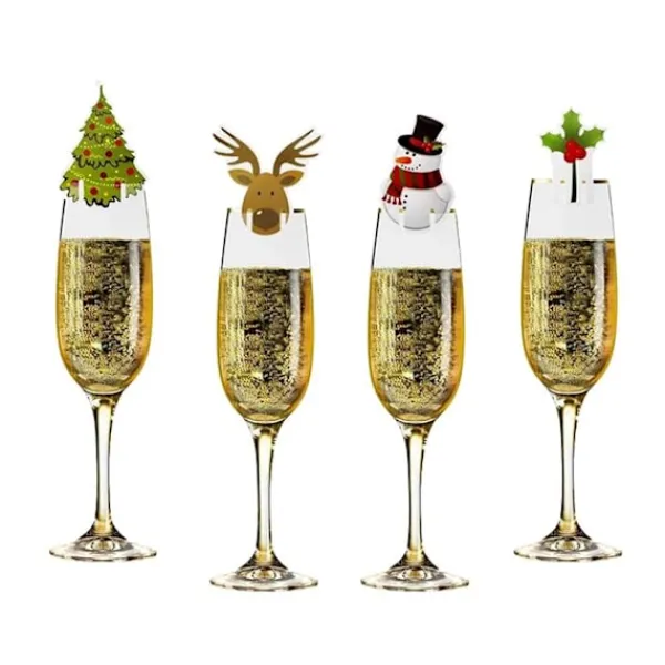 10 st Jul Kopp Kort Tomtehatt Vinglas Dekor Julgran Ornament För Hem Juldekoration Festdekor Nyårspresenter> Huvudbonader